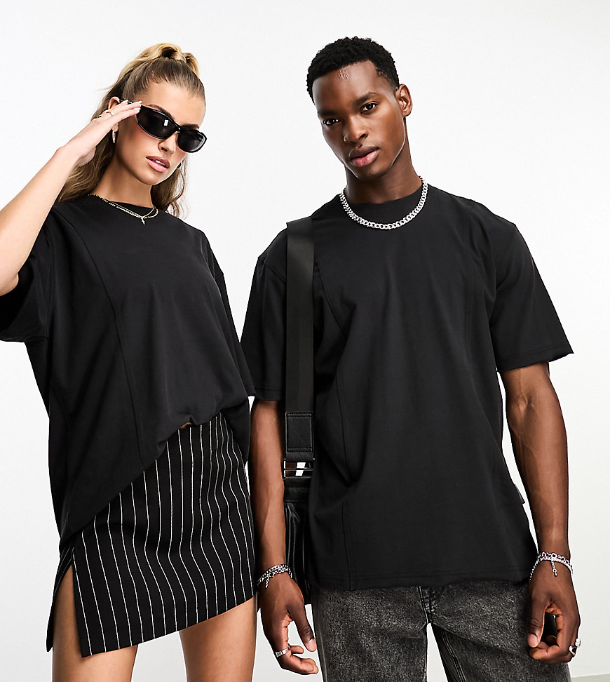 Calvin Klein Jeans seaming t-shirt in black - exclusive to ASOS