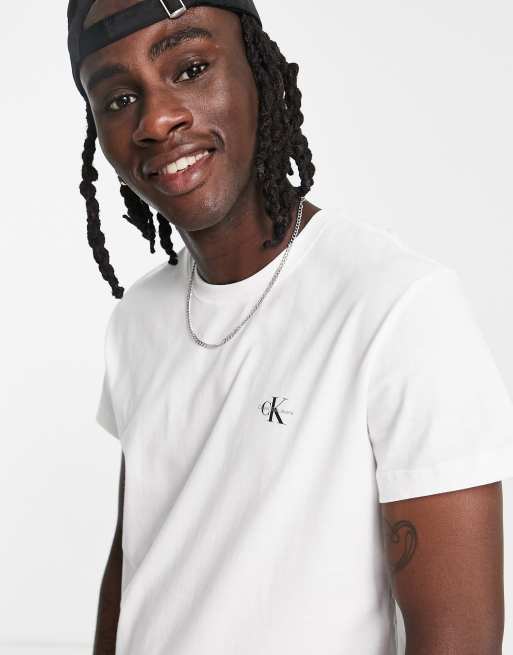 Calvin Klein Jeans - Set van 2 T-shirts met logo in zwart en wit, 2 van 4
