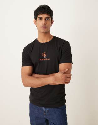 Jeans - Shadow - T-Shirt mit Logo in Schwarz Schwarz 44