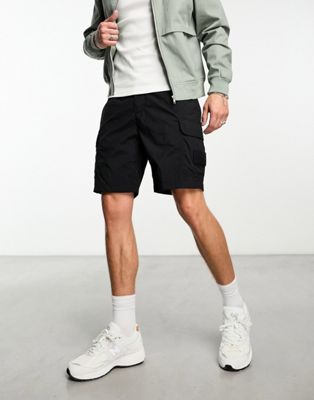 Calvin Klein Jeans nylon lightweight cargo shorts in black - ASOS Price Checker