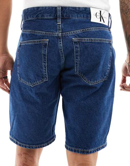 Calvin Klein Jeans - Short en jean coupe classique - Bleu foncé délavé, 2 de 5
