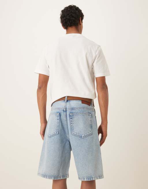 Calvin Klein Jeans - Short en jean style années 90 - Bleu clair délavé, 3 de 5