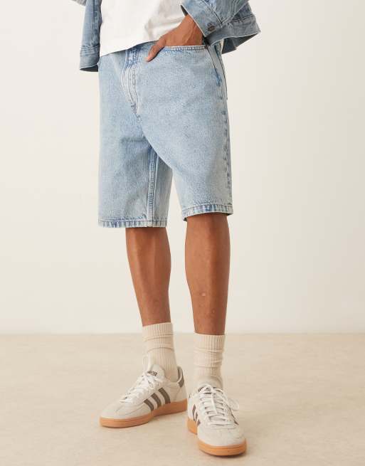 Calvin Klein Jeans - Short en jean style années 90 - Bleu clair délavé, 5 de 5
