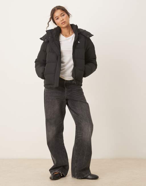 Calvin Klein Jeans - Essentials - Kort gewatteerd jack in zwart