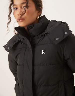 Calvin Klein Jeans short essential puffer jacket in black