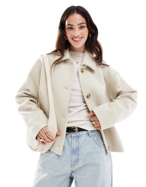 Short wool coats women's online