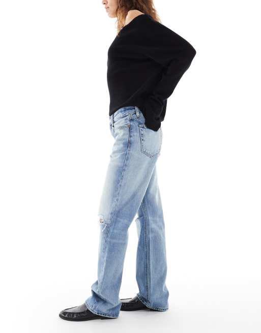 Calvin Klein Jeans signature 90s straight jeans in blue wash, 3 of 5