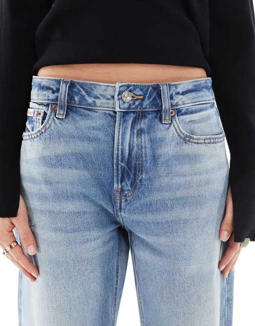 Calvin Klein Jeans signature 90s straight jeans in blue wash, 5 of 5