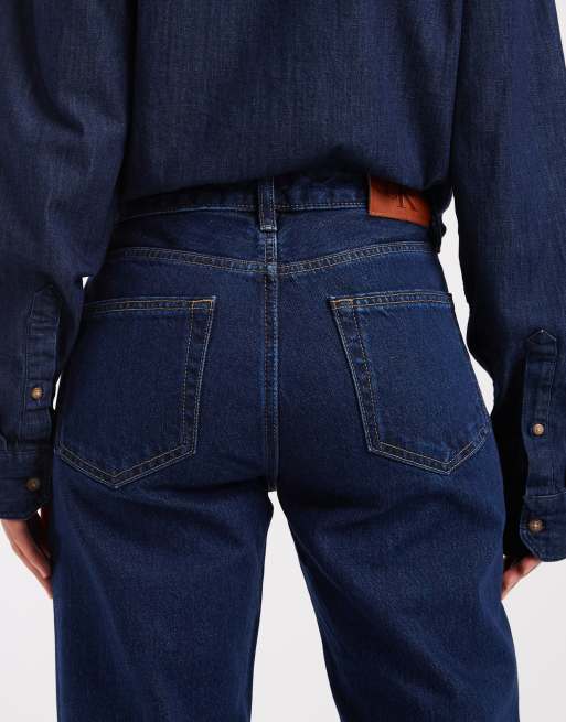 Calvin Klein Jeans signature 90s straight jeans in true indigo, 4 of 5