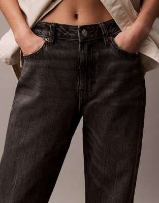 Calvin Klein Jeans Est.1978 Signature 90s Straight Jeans In Black