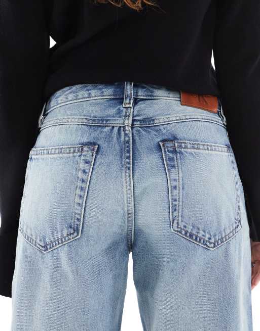Calvin Klein Jeans signature 90s straight leg jeans in blue wash