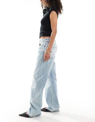 Calvin Klein Jeans Est.1978 Signature 90s Straight Leg Jeans In Blue