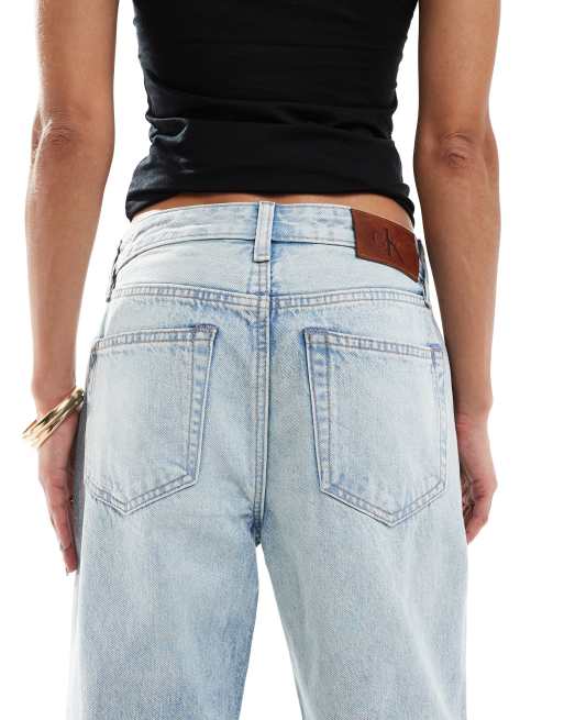 Calvin Klein Jeans signature 90s straight leg jeans in sunbleached wash