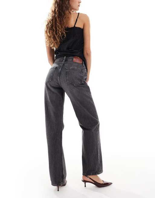 Calvin Klein Jeans - Signature - Forvaskede sorte 90'er jeans med lige ben, 2 af 5
