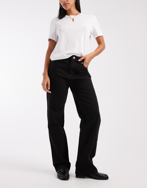 Calvin Klein Jeans - Signature - Rechte jeans in jaren 90-stijl in zacht zwart