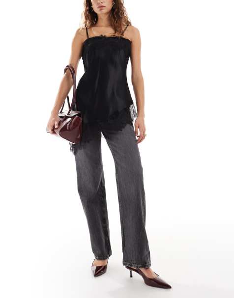 Calvin Klein Jeans - Signature - Rechte jeans in jaren 90-stijl in zwart met wassing - view 1