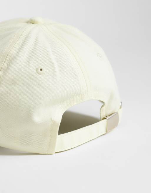 Calvin Klein Jeans silver embroidery logo baseball cap in cream, 3 of 3