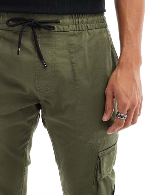 Calvin Klein Jeans skinny washed cargo trousers in olive green, 5 of 5