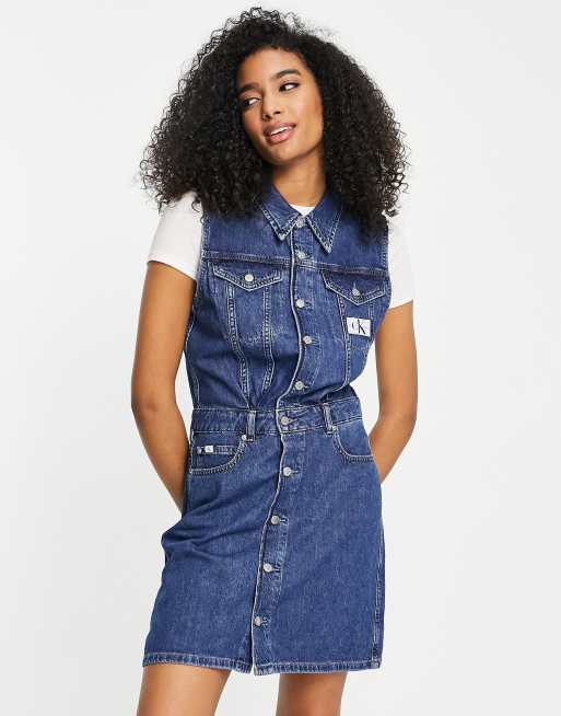 Calvin klein hot sale blue jean dress