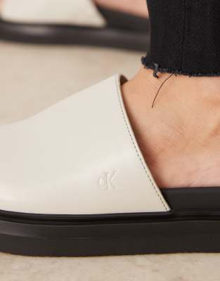 Calvin Klein Jeans Est.1978 Slide Sandals In White