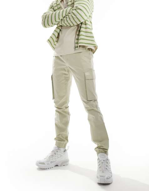 Calvin Klein Jeans slim cargo pants in off white - view 1