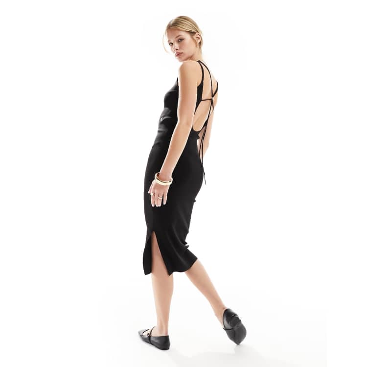 Calvin klein shoulder tie sheath dress hotsell