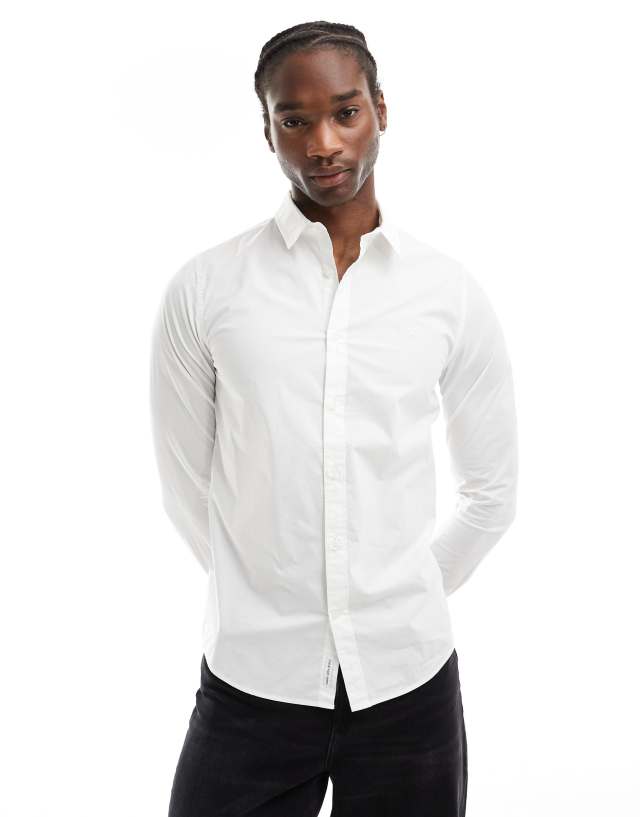 Calvin Klein Jeans - slim stretch shirt in white