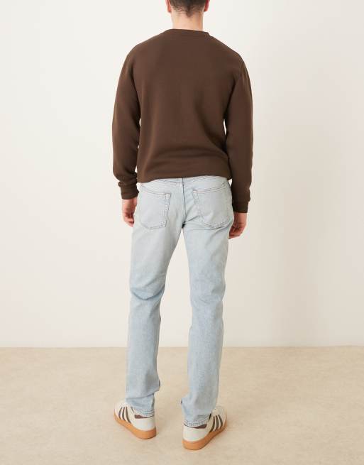 Calvin Klein Jeans slim tapered jeans in light wash blue, 2 of 5