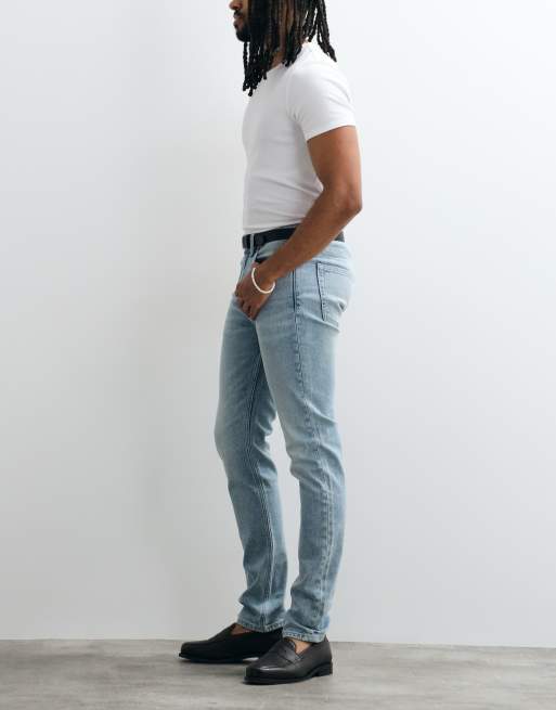 Calvin Klein Jeans slim tapered jeans in light wash blue, 2 of 5