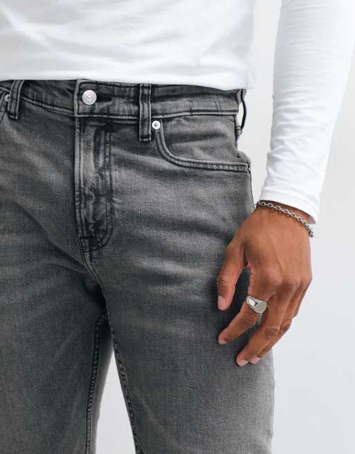 Calvin Klein Jeans slim tapered jeans in light wash grey, 2 of 5