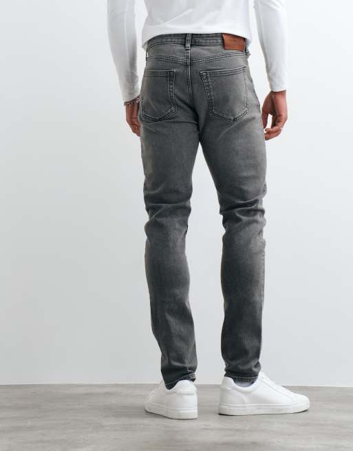 Calvin Klein Jeans slim tapered jeans in light wash grey, 3 of 5