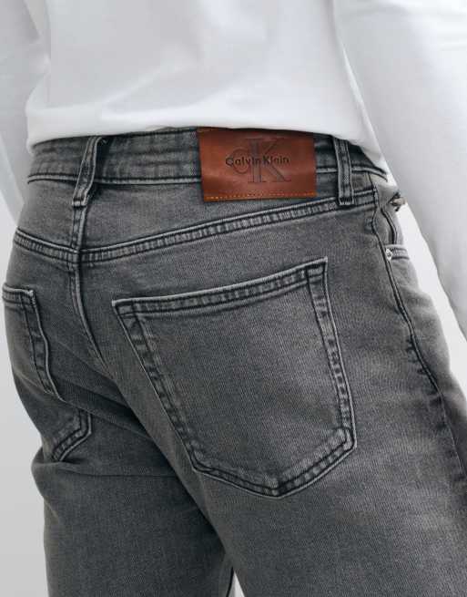 Calvin Klein Jeans slim tapered jeans in light wash grey, 4 of 5