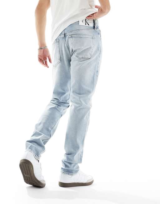 Calvin Klein Jeans slim tapered jeans in light wash