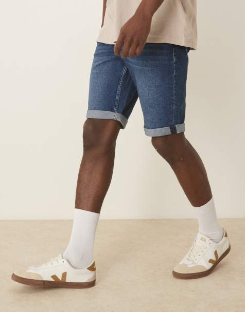 Calvin Klein Jeans slim turn up denim shorts in dark wash - view 1