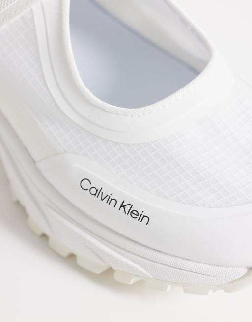 Calvin Klein Jeans slip on mary jane mules in white, 2 of 5