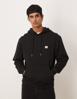 Calvin Klein Jeans Est.1978 Small Badge Logo Hoodie In Black