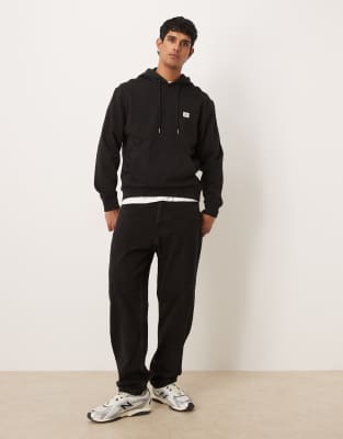 Calvin Klein Jeans Est.1978 Small Badge Logo Hoodie In Black