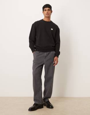 Calvin Klein Jeans Est.1978 Small Badge Logo Sweatshirt In Black