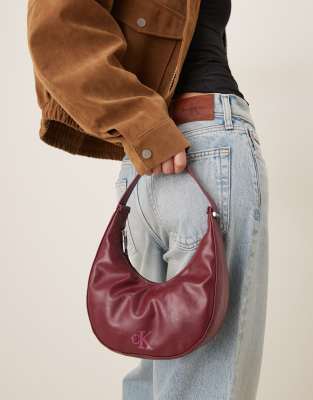 Calvin Klein Jeans Small Buckle Bag In Brown