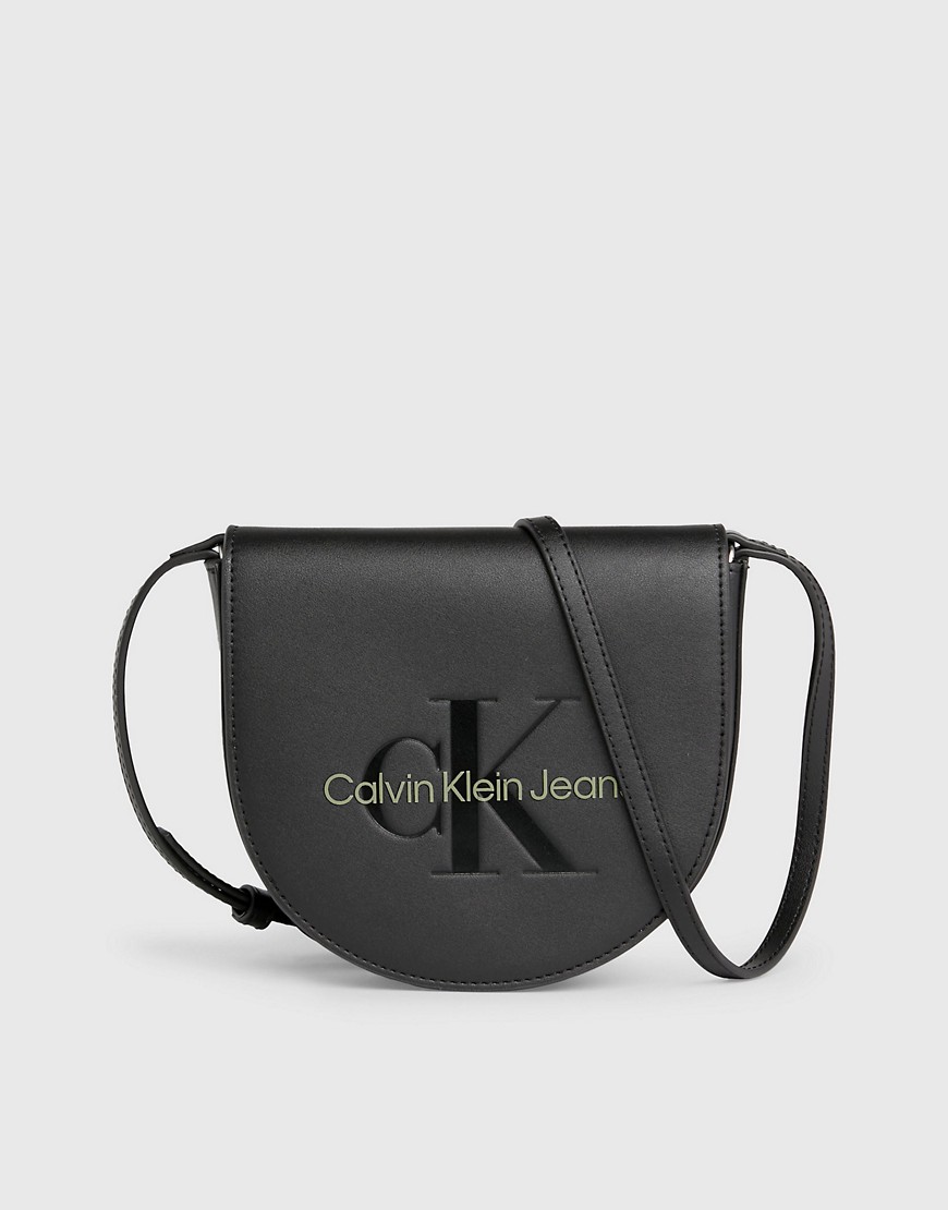 Calvin Klein Jeans Small Crossbody Wallet Bag in Black/Dark Juniper