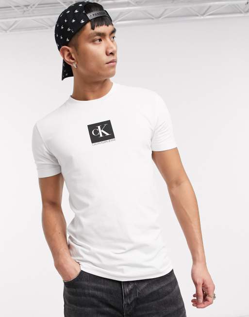 Buy Calvin Klein Jeans Bright White Regular Fit T-Shirts for Men