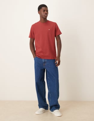 Calvin Klein Jeans Est.1978 Small Logo T-shirt In Red