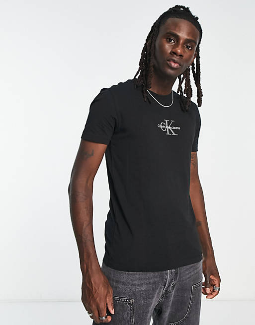 black Calvin small in Klein Jeans ASOS t-shirt | monologo
