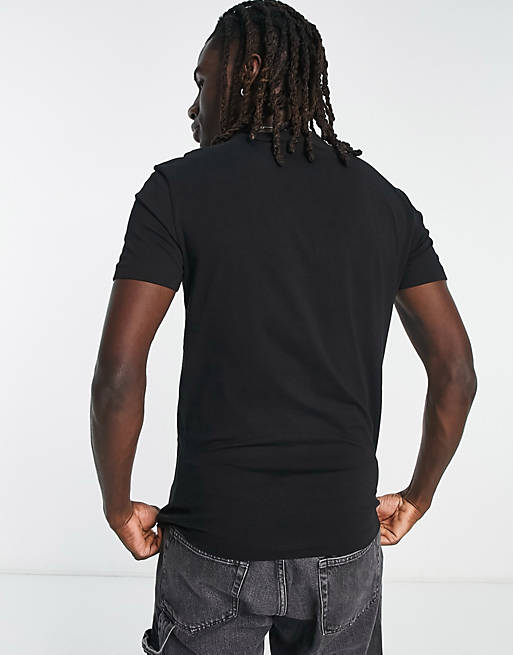 Calvin Klein Jeans small monologo t-shirt in black | ASOS