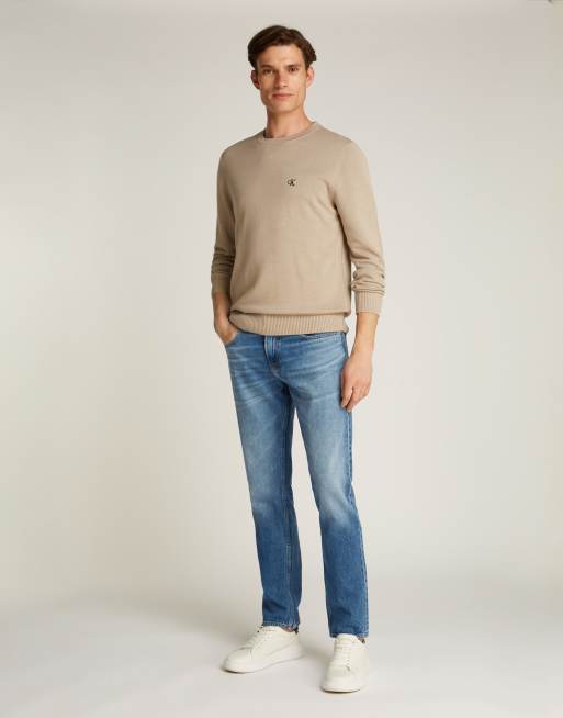 Calvin Klein Jeans - Smalle rechte jeans in mid-wash, 3 van 4