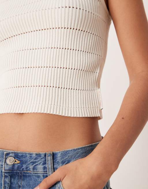 Calvin Klein Jeans - Smanicato in ciniglia color panna, 4 di 4