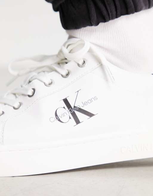 Calvin Klein Jeans - Sneakers bianche con punta rivestita, 4 di 4