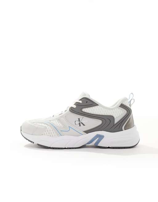 Calvin Klein Jeans - Sneakers stile tennis rétro bianche, 2 di 5