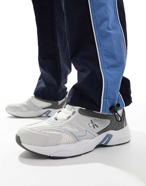 Calvin Klein Jeans - Sneakers stile tennis rétro bianche, 5 di 5