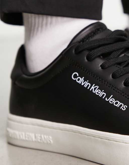 Calvin Klein Jeans - Sneakers stringate nere con suola spessa cupsole, 2 di 4